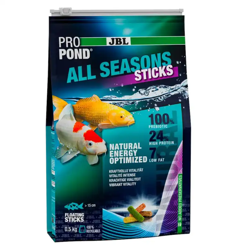 JBL PROPOND ALL SEASONS STICKS 0,5 kg -Ganzjahresfutter für Koi & andere Teichfische- Preisreduziert